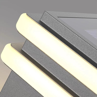 Lampe Solaire de Pilier Minimaliste Étanche