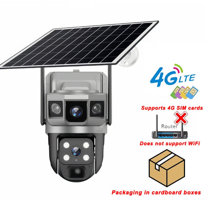 Caméra Solaire 4G PTZ Triple Écran Suivi Auto - vue 9