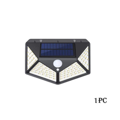Lampe Solaire Extérieur Détecteur de Mouvement 100 LED Murale