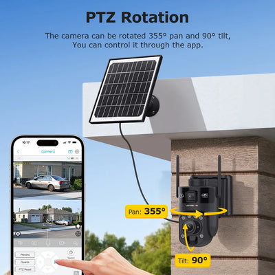 Caméra Solaire 4G Zoom 60X PTZ Extérieure