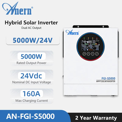 Onduleur Solaire Hybride 6,2 kW 48V 120A