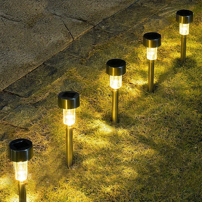 Balise Solaire Inox à Planter Éclairage d'Allée de Jardin