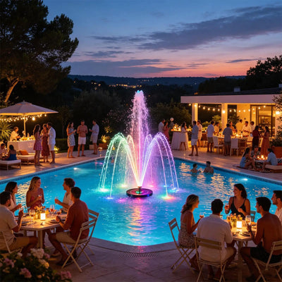 Fontaine Solaire Flottante Lumineuse pour Bain d'Oiseaux