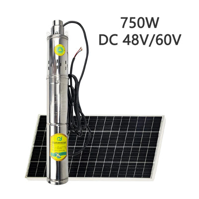 Pompe Submersible Solaire de Puits 750W Inox