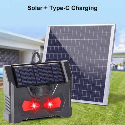 Répulsif Solaire Ultrason Anti-Cerfs LED Jardin et Poulailler