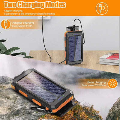 Power Bank Solaire 80000mAh Lampe LED Puissante