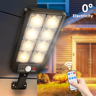Applique Solaire Extérieur Étanche avec Télécommande IP65