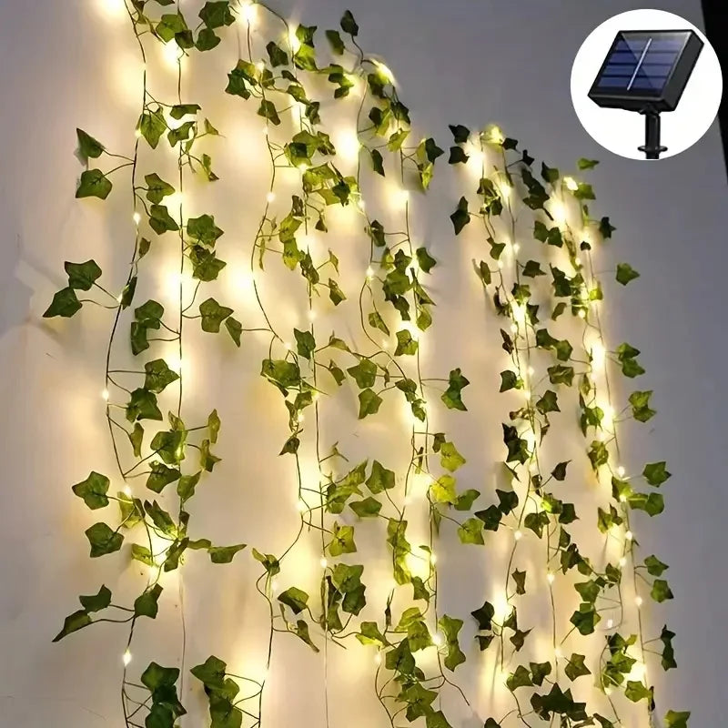 Guirlande Solaire Extérieur Lierre Artificiel 50 à 150 LED