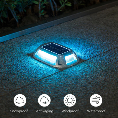Spot Solaire Encastrable RGB Aluminium Capteur Crépuscule Jardin