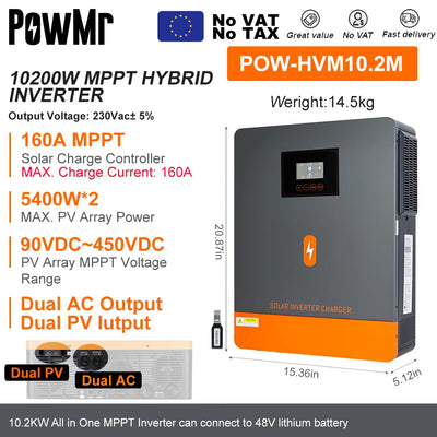 Onduleur Solaire Hybride MPPT WiFi - vue 13