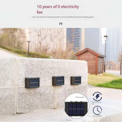 Applique Murale Solaire Extérieur LED Étanche Crépuscule à l'Aube