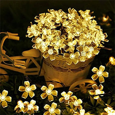 Guirlande Solaire Extérieur Fleurs de Cerisier Sakura Étanche