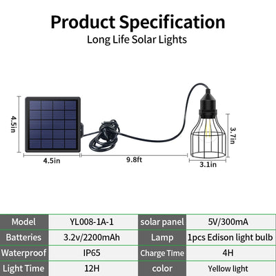 Suspension Solaire de Jardin Blanc Chaud IP65