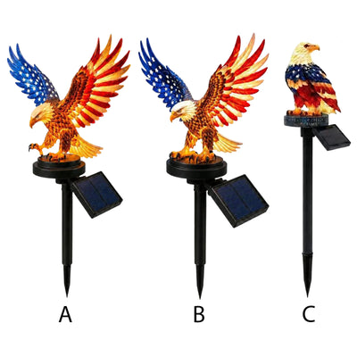 Statue Solaire Aigle Lumineuse pour Jardin et Pelouse