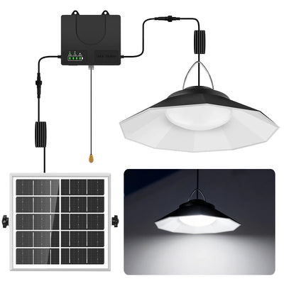 Lampe Solaire Suspendue Vintage IP65 pour Garage et Patio