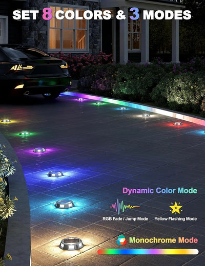 Spot Solaire à Planter RGB Étanche IP68 Aluminium Jardin