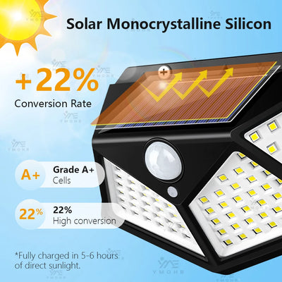Applique Solaire Extérieur 500 LED Détecteur de Mouvement