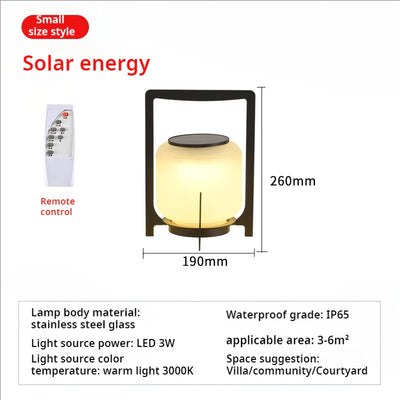 Lampe Solaire de Jardin Colonne pour Pelouse et Allée