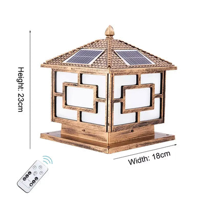 Lampe Solaire de Pilier Colonne Extérieure Étanche