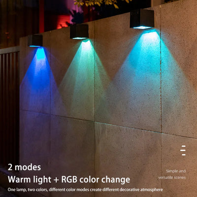 Lampe Solaire Murale Jardin Carrée LED Extérieur Étanche