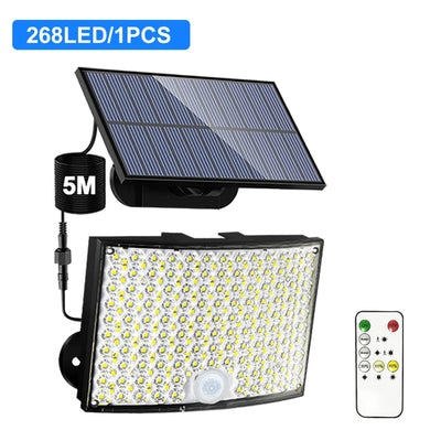 Projecteur Solaire 268 LED IP65 5 Modes Détecteur Mouvement