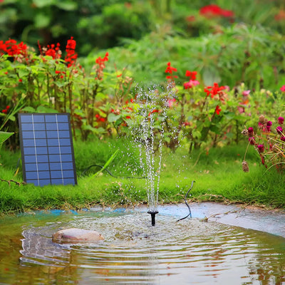 Pompe Solaire de Fontaine 2,5W 6 Buses pour Bain d'Oiseaux