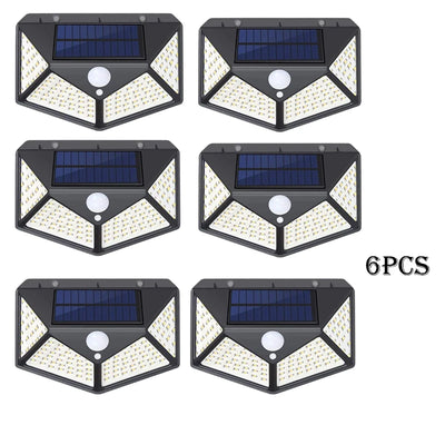 Lampe Solaire Extérieur Détecteur de Mouvement 100 LED Murale