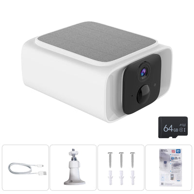 Caméra solaire étanche IP65 surveillant un jardin