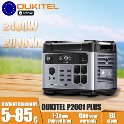 Station d'Énergie Solaire Portable 2400W 2048Wh