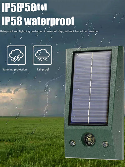 Répulsif Solaire Ultrason IP66 Rats Renards et Nuisibles