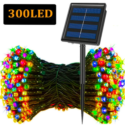 Guirlande Solaire 300 LED 8 Modes Étanche Extérieur