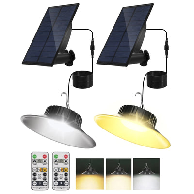 Lampe Solaire Suspendue Télécommande Extérieure Étanche IP65