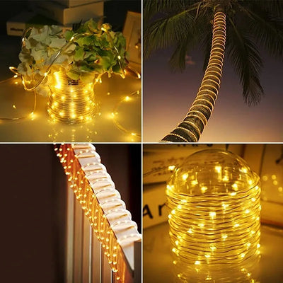 Guirlande Solaire Extérieure Étanche Bande LED
