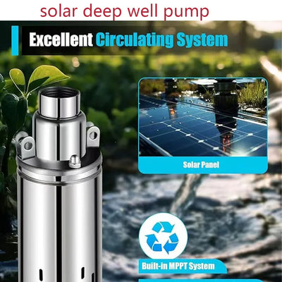 Pompe Solaire Puits Profond 750W 48V 60V 72V Inox MPPT