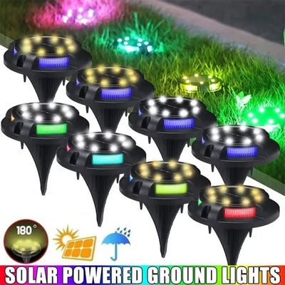 Spot Solaire Encastrable 12 LED Étanche IP65 Jardin Allée