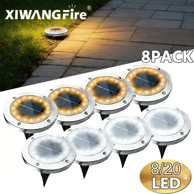 Lampe Solaire Encastrée Sol LED Étanche Terrasse Jardin Allée