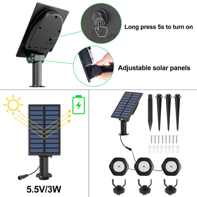 Spot Solaire Sous-Marin LED RGB Étanche Piscine Fontaine Bassin