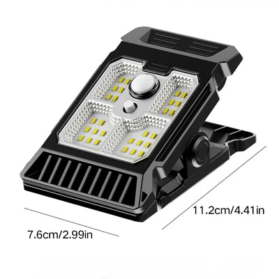 Lampe Solaire Jardin Détecteur Mouvement Clip Pelouse