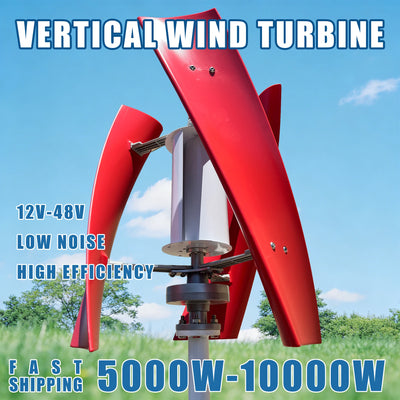 Éolienne Verticale 10 kW Hors Réseau MPPT Hybride 12V 48V