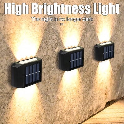 Applique Murale Solaire Extérieur 4 LED à Clipser Clôture Rambarde Escalier