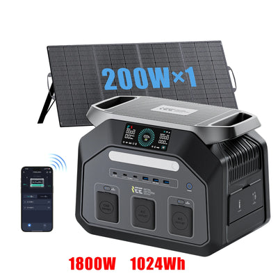 Station Électrique Portable Solaire IEE P1800 1800W 1024Wh