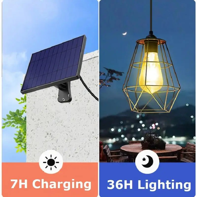 Lampe Suspendue Solaire Étanche IP65 Extérieur Jardin