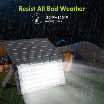 Projecteur Solaire Portable Pliable LED Étanche Sécurité Extérieur