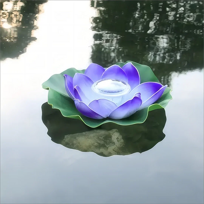 Lampe Solaire Flottante Fleur de Lotus pour Piscine et Étang