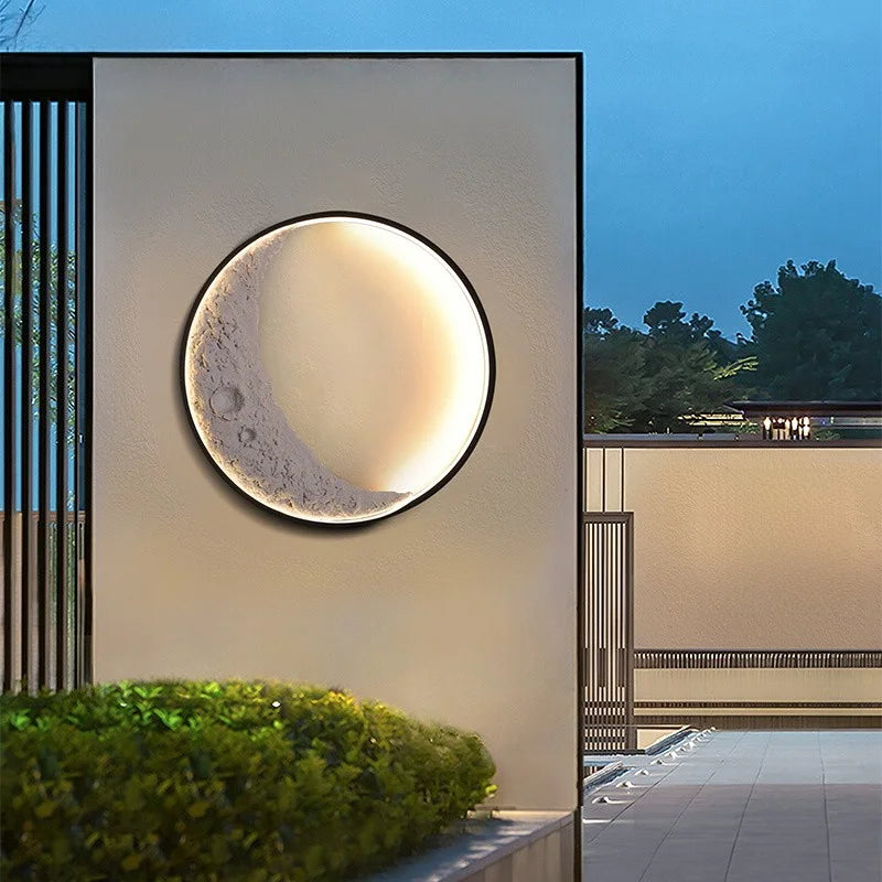 Applique Solaire Murale Lune d'Extérieur Décorative