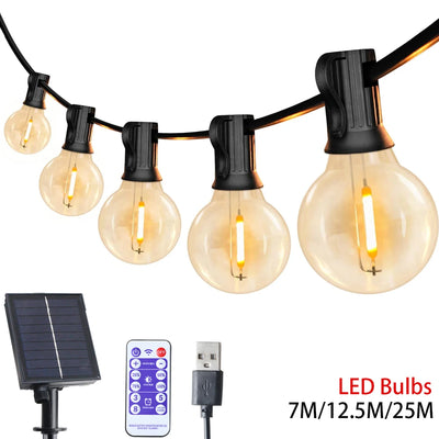 Guirlande Solaire Extérieur Guinguette Ampoules G40 LED