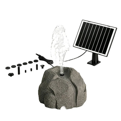 Fontaine Solaire pour Bain d'Oiseaux Aspect Pierre