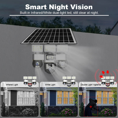 Camera Solaire 4G Triple Objectif PTZ Exterieure