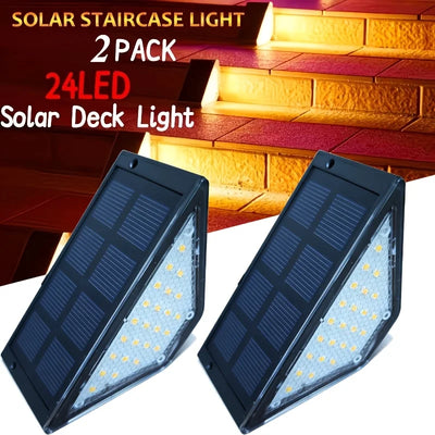 Lampe Solaire d'Escalier 16+6 LED, Étanche IP65