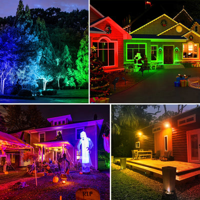 Projecteur Solaire 7 LED Couleur Modifiable Jardin IP65